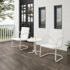 Bates 3pc Outdoor Chair Set - White - Crosley 15 Bates 3pc Outdoor Chair Set - White - Crosley -Sunnydaze Decor Store GUEST 8f46bdbc c661 4d4d 8168 f4157256205e