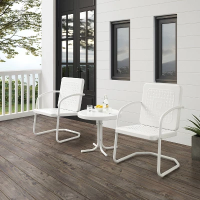 Bates 3pc Outdoor Chair Set - White - Crosley 9 Bates 3pc Outdoor Chair Set - White - Crosley - Image 7