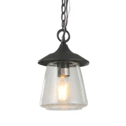 9.5" Metal/Glass Outdoor Pendant Light Black - LNC 16 9.5" Metal/Glass Outdoor Pendant Light Black - LNC -Sunnydaze Decor Store GUEST 8f70941c ed04 4023 bfc0 28a33bc89338