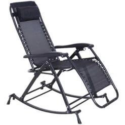 Outsunny Zero Gravity Reclining Rocking Chair, Lounge Rocker, Folding, Pillow, Side Tray, Cup And Phone Holder 14 Outsunny Zero Gravity Reclining Rocking Chair, Lounge Rocker, Folding, Pillow, Side Tray, Cup And Phone Holder -Sunnydaze Decor Store GUEST 8fa27118 2b85 41e1 b853 f5706f259306