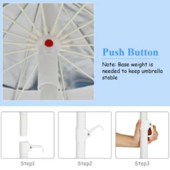 Costway 8 FT Beach Umbrella Outdoor Tilt Sunshade Sand Anchor W/Carry Bag -Sunnydaze Decor Store GUEST 8fb8d410 f29a 4813 af2a 2205fedfb3fc