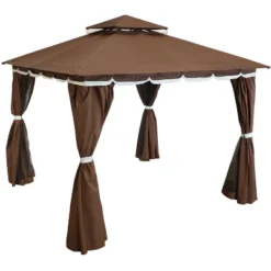 Sunnydaze Decor Sunnydaze Soft Top Rectangle Patio Gazebo With Screens And Privacy Walls For Backyard, Garden Or Deck -Sunnydaze Decor Store GUEST 90832ddb b4f3 461e 843f 168de11567b3