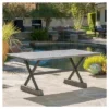 Chalmette Rectangular Light Weight Concrete Patio Dining Table - Gray - Christopher Knight Home -Sunnydaze Decor Store GUEST 909ee202 c0b4 451f b6cb c9c2f2a5a928