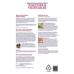 Coast Of Maine OMRI Listed Tomato And Vegetable Plant Potting Soil Compost Blend For Container Gardens And Flower Pots, 20 Quart Bag -Sunnydaze Decor Store GUEST 91aba626 f905 4f97 893a 20824e7f037b