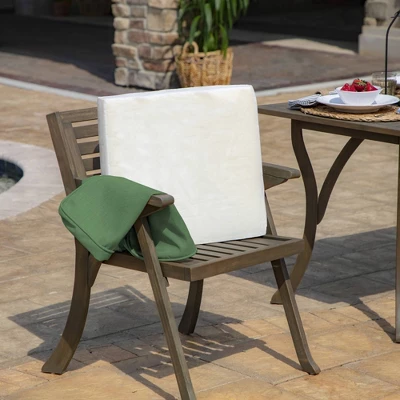 20" X 20" ProFoam Outdoor Dining Seat Cushion Leala Moss Green - Arden Selections 5 20" X 20" ProFoam Outdoor Dining Seat Cushion Leala Moss Green - Arden Selections - Image 3