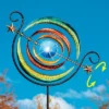 Collections Etc Solar Powered 3-Way Ring Wind Spinner Yard Stake 21.5 X 14.5 X 55.75 -Sunnydaze Decor Store GUEST 91ef8f92 65db 448a 86b7 6c53dd9a4779