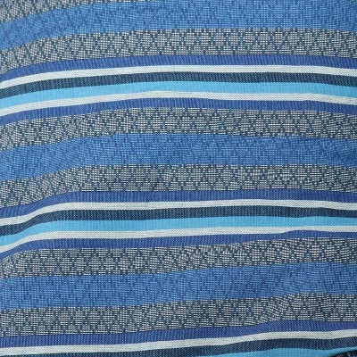 Sunnydaze Decor Sunnydaze Double Cushion Hanging Rope Hammock Chair Swing - 265 Lb Weight Capacity - Cornflower Stripes 5 Sunnydaze Decor Sunnydaze Double Cushion Hanging Rope Hammock Chair Swing - 265 Lb Weight Capacity - Cornflower Stripes - Image 3