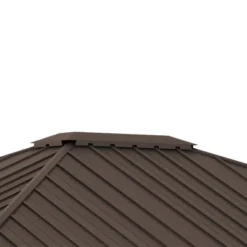 Outsunny 11.9" X 9.8" Hardtop Gazebo With Curtains And Netting, Permanent Pavilion Metal Roof Gazebo Canopy With Aluminum Frame And Top Hook, Gray -Sunnydaze Decor Store GUEST 93515765 9fdd 4e30 a1fd bad59a9884d2