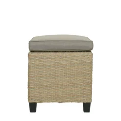 6pc Outdoor Wicker Conversation Set With Arm Chairs, Sofa, Ottomans & Coffee Table - Brown - GODEER -Sunnydaze Decor Store GUEST 938541bc d887 4ef8 8d76 5e4edfcdd944