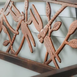 Evergreen Dragonfly Metal Garden Bench, Bronze -Sunnydaze Decor Store GUEST 93b6f77f cfc4 4bd5 802d e93f2336d59f