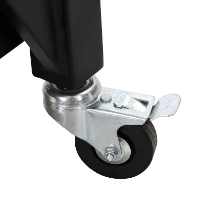 Outdoor Double Shelf Movable Steel Rectangle Cart Table - Captiva Designs 7 Outdoor Double Shelf Movable Steel Rectangle Cart Table - Captiva Designs - Image 5