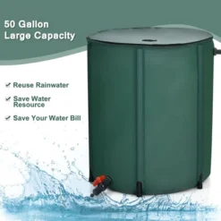 Costway 53 Gallon Portable Rain Barrel Water Collector Collapsible Tank W/Spigot Filter -Sunnydaze Decor Store GUEST 94052c6f 13c9 4d05 98af 55ae1a9e0ede