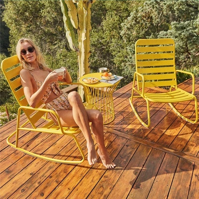 Roberta Patio Rocking Chair - Novogratz 4 Roberta Patio Rocking Chair - Novogratz - Image 2