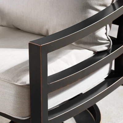 Oakland Living 5pc Aluminum Outdoor Patio Fire Pit Dining Set With 34" Round Fire Table Copper/Gray 15 Oakland Living 5pc Aluminum Outdoor Patio Fire Pit Dining Set With 34" Round Fire Table Copper/Gray - Image 13