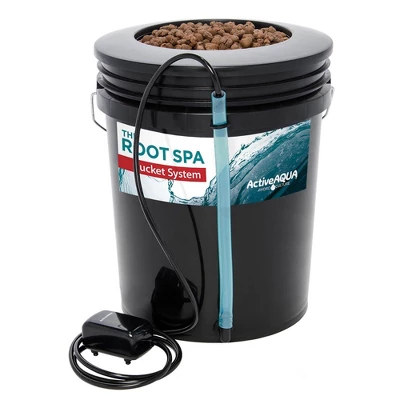 Active Aqua Root Spa 5 Gallon Hydroponic 4 Bucket Deep Water Culture Grow Kit System With Multi-Purpose Air Hose And Air Pump, Black (2 Pack) 4 Active Aqua Root Spa 5 Gallon Hydroponic 4 Bucket Deep Water Culture Grow Kit System With Multi-Purpose Air Hose And Air Pump, Black (2 Pack) - Image 2