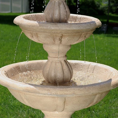 Sunnydaze Decor Sunnydaze 61"H Electric Polyresin And Fiberglass 3-Tier Cornucopia Outdoor Water Fountain 9 Sunnydaze Decor Sunnydaze 61"H Electric Polyresin And Fiberglass 3-Tier Cornucopia Outdoor Water Fountain - Image 7