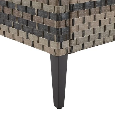 Prescott Outdoor Wicker Loveseat - Blue/Brown- Crosley 11 Prescott Outdoor Wicker Loveseat - Blue/Brown- Crosley - Image 9