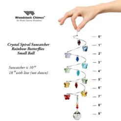 Woodstock Wind Chimes Woodstock Rainbow Makers Collection, Crystal Spiral, 10'' Rainbow Butterflies Small Ball Crystal Suncatcher CS21 -Sunnydaze Decor Store GUEST 9598d26c 4c3d 465a 8db9 9b726274e1e1