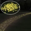 Garden Stones-200 Count Glow In The Dark Solar Pathway Pebble Lights-Decorative Glowing Rocks By Nature Spring (Yellow)