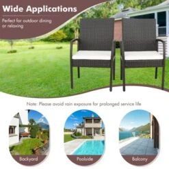 Costway 7PCS Patio Wicker Dining Set Cushion Armchairs Acacia Wood Table With Umbrella Hole 14 Costway 7PCS Patio Wicker Dining Set Cushion Armchairs Acacia Wood Table With Umbrella Hole -Sunnydaze Decor Store GUEST 9623bdc4 1f79 41e5 99ac 7490bb124857 1