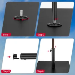 Costway 9ft Market Patio Umbrella W/Solar Lights & 40 LBS Steel Umbrella Stand -Sunnydaze Decor Store GUEST 96b4d7f7 f2fe 4b33 aa07 73bcd6aad51b