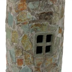 Sunnydaze Decor Sunnydaze Outdoor Backyard Garden Nautical Lighthouse Solar LED Pathlight Statue Figurine - 36" - Cobblestone -Sunnydaze Decor Store GUEST 96ed8e22 adb7 47b6 8096 db58cd30baa3