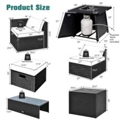 Costway 9PCS Patio Rattan Furniture Set Fire Pit Space-saving W/ Cushion Cover -Sunnydaze Decor Store GUEST 9761d945 40c0 4217 b02f 0cd167b9f003