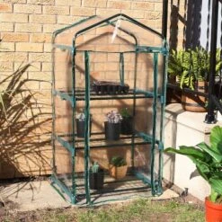 Sunnydaze Decor Sunnydaze Outdoor Portable Growing Rack 3-Tier Greenhouse With Roll-Up Door - 3 Shelves - Clear 16 Sunnydaze Decor Sunnydaze Outdoor Portable Growing Rack 3-Tier Greenhouse With Roll-Up Door - 3 Shelves - Clear -Sunnydaze Decor Store GUEST 98a8b6e4 f2b8 4a60 9d38 e64c85110e30