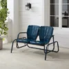 Ridgeland Outdoor Metal Loveseat Glider - Navy - Crosley -Sunnydaze Decor Store GUEST 98c85107 2e4f 429a 83aa 3163d4713243