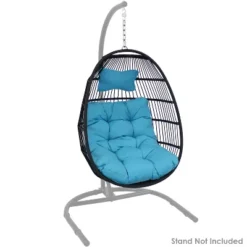 Sunnydaze Decor Sunnydaze Outdoor Resin Wicker Julia Hanging Basket Egg Chair Swing With Cushions And Headrest - 2pc -Sunnydaze Decor Store GUEST 98d48454 98ae 46e6 b029 eb7158a32973