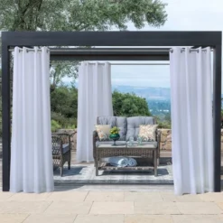 Commonwealth Seascapes Light Filtering Satiny Look And Feel Provide Privacy Grommet Outdoor Panel Pair White 9 Commonwealth Seascapes Light Filtering Satiny Look And Feel Provide Privacy Grommet Outdoor Panel Pair White -Sunnydaze Decor Store GUEST 98e0bc84 25f5 4cc7 a05e 2dfbd8e53625