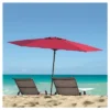 7.5' X 7.5' UV And Wind Resistant Beach/Patio Umbrella Red - CorLiving -Sunnydaze Decor Store GUEST 98e7499c 0fa7 4a16 aac9 204987e0154c