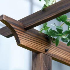 Outsunny 7' Wood Steel Outdoor Garden Arched Trellis Arbor With Natural Fir Wood & Side Panel For Climbing Vine -Sunnydaze Decor Store GUEST 992196c2 e099 4416 81a3 67e354957c93