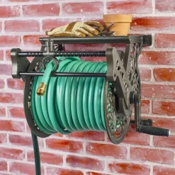 Liberty Garden LBG-707 Wall Mounted Heavy Gauge Aluminum Hanging Hose Reel For 5/8" With Guide For Backyard, Garden, Or Home, Bronze 8 Liberty Garden LBG-707 Wall Mounted Heavy Gauge Aluminum Hanging Hose Reel For 5/8" With Guide For Backyard, Garden, Or Home, Bronze -Sunnydaze Decor Store GUEST 99fe307d 2224 451a ad62 882b513d2ffb