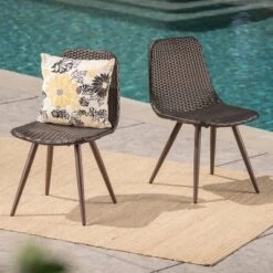 Gila 2pk Wicker Dining Chairs - Christopher Knight Home -Sunnydaze Decor Store GUEST 9a20ace3 f5b3 452d 85b9 d152d38ec706