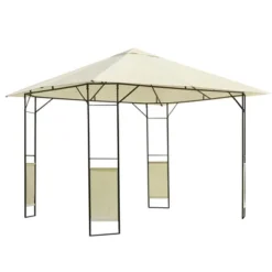 Outsunny 10' X 10' Outdoor Gazebo Canopy Modern Canopy Shelter With Weather Resistant Roof & Steel Frame For Parties, BBQs, & Shade -Sunnydaze Decor Store GUEST 9adb61e2 09ba 49bc 89ac 4cc5d17cf367