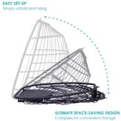 Sunnydaze Decor Sunnydaze Outdoor Resin Wicker Patio Oliver Lounge Hanging Basket Egg Chair Swing With Cushions And Headrest - Gray - 2pc 17 Sunnydaze Decor Sunnydaze Outdoor Resin Wicker Patio Oliver Lounge Hanging Basket Egg Chair Swing With Cushions And Headrest - Gray - 2pc -Sunnydaze Decor Store GUEST 9aea5a7a 5ccf 47ed 8fbb fb42b2e46128