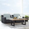 Beaufort 3pc Outdoor Wicker Seating Set With Coffee Table - Mist - Crosley -Sunnydaze Decor Store GUEST 9b27e404 e0a7 4da2 ab8d 3e47515eb5e6