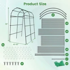 Costway 7.5FT Garden Arch Trellis Outdoor Plant Support Archway For Climbing Vine Flower 18 Costway 7.5FT Garden Arch Trellis Outdoor Plant Support Archway For Climbing Vine Flower -Sunnydaze Decor Store GUEST 9c120e12 c552 4366 b5f9 1b9dfc278de7