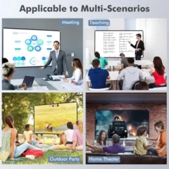 Costway 100'' Projector Screen W/ Stand 16:9 HD 4K Indoor Outdoor Projection Movie Screen -Sunnydaze Decor Store GUEST 9ca096b4 08cd 441d 9751 80ad04e2d72e