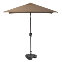 9' Square Titling Market Patio Umbrella With Base - CorLiving -Sunnydaze Decor Store GUEST 9d828150 b3a4 4062 aaa3 d0ecb64a2d23
