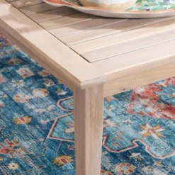 Linon 4pc Melita Acacia Sectional & Coffee Table Beige -Sunnydaze Decor Store GUEST 9e5a6954 dbbd 4c85 9a1d 55aecce5260e