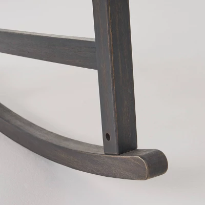 Arcadia Acacia Wood Rocking Chair Dark Gray - Christopher Knight Home 6 Arcadia Acacia Wood Rocking Chair Dark Gray - Christopher Knight Home - Image 4