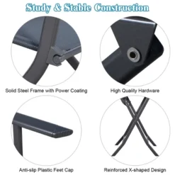 Costway 3PCS Bistro Set Garden Backyard Table Chairs Outdoor Patio Furniture Folding -Sunnydaze Decor Store GUEST 9ec632ff f3ee 4727 9f64 2d1124e4200d