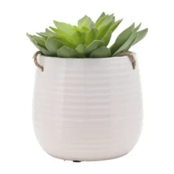 Sagebrook Home 7" Wide Hanging Planter Pot White -Sunnydaze Decor Store GUEST 9f4dcbf2 1bb2 458c 8147 5b06c9487408
