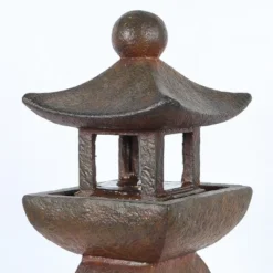 LuxenHome Resin Japanese Pagoda Fountain With LED Light 13 LuxenHome Resin Japanese Pagoda Fountain With LED Light -Sunnydaze Decor Store GUEST 9f75aae9 7673 4823 9079 1bc9ce6b00c2