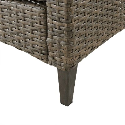 Rockport Outdoor Wicker High Back Loveseat - Crosley 10 Rockport Outdoor Wicker High Back Loveseat - Crosley - Image 8