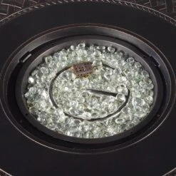 5pc Set With 34" Outdoor Round Aluminum Propane Fire Table & 4 Deep Seating Swivel Rocking Chairs & Lid - Oakland Living -Sunnydaze Decor Store GUEST 9fd4b119 ddaa 4182 b2e1 cade5185fc8b 1