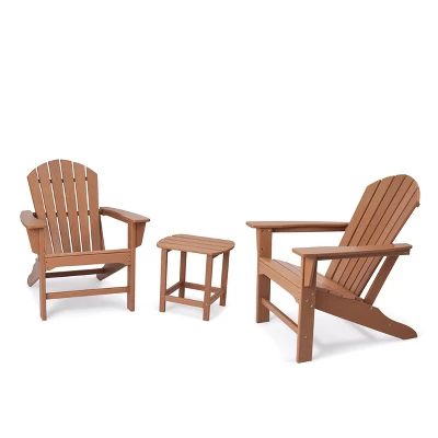 3pk Seating Set With Plastic Resin Adirondack Chairs & Side Table - EDYO LIVING 13 3pk Seating Set With Plastic Resin Adirondack Chairs & Side Table - EDYO LIVING - Image 11