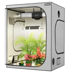 Costway 5x5 Grow Tent, 60''x60''x80'' High Reflective Mylar W/Observation Window GrayBlack 21 Costway 5x5 Grow Tent, 60''x60''x80'' High Reflective Mylar W/Observation Window GrayBlack -Sunnydaze Decor Store GUEST a0e04cf5 ba62 420a a989 0daca10e5fee